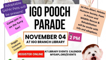 Adoption Event @ San Antonio Public Library Igo Pooch Parade 